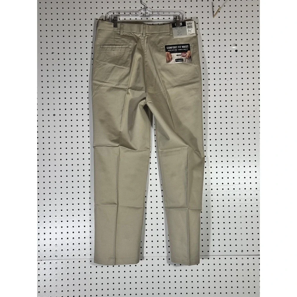 Vintage Haggar Black Label Khaki Pleated Chinos Mens 36x32 Comfort Fit Y2K NWT